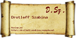 Drotleff Szabina névjegykártya